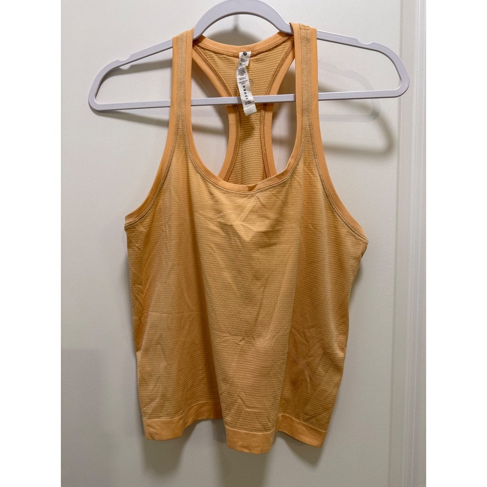 Lululemon Swiftly‎ Tech Racerback Tank Top 2.0 Orange Apricot LW1CN3S Womens 8